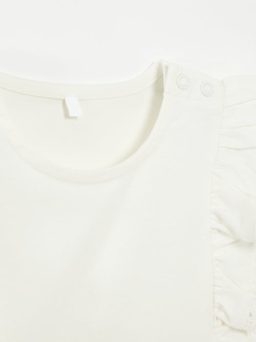 T-shirt sem mangas com folhos - So Easy - Kiabi