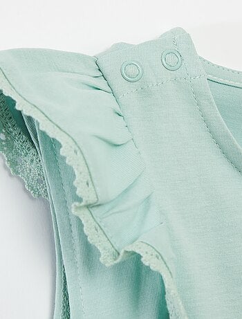 T-shirt sem mangas com folhos - So Easy