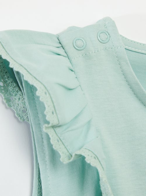 T-shirt sem mangas com folhos - So Easy - Kiabi