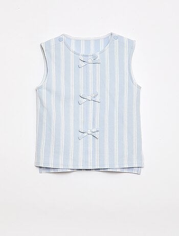 T-shirt sem mangas com nós fantasia - Fácil de Vestir