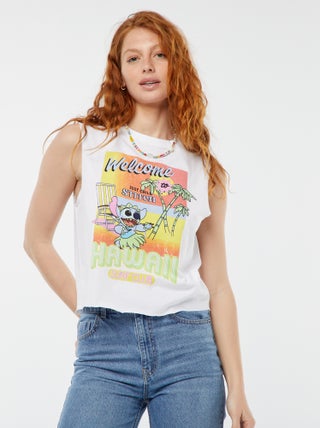 T-shirt sem mangas 'Disney' 'Stitch'