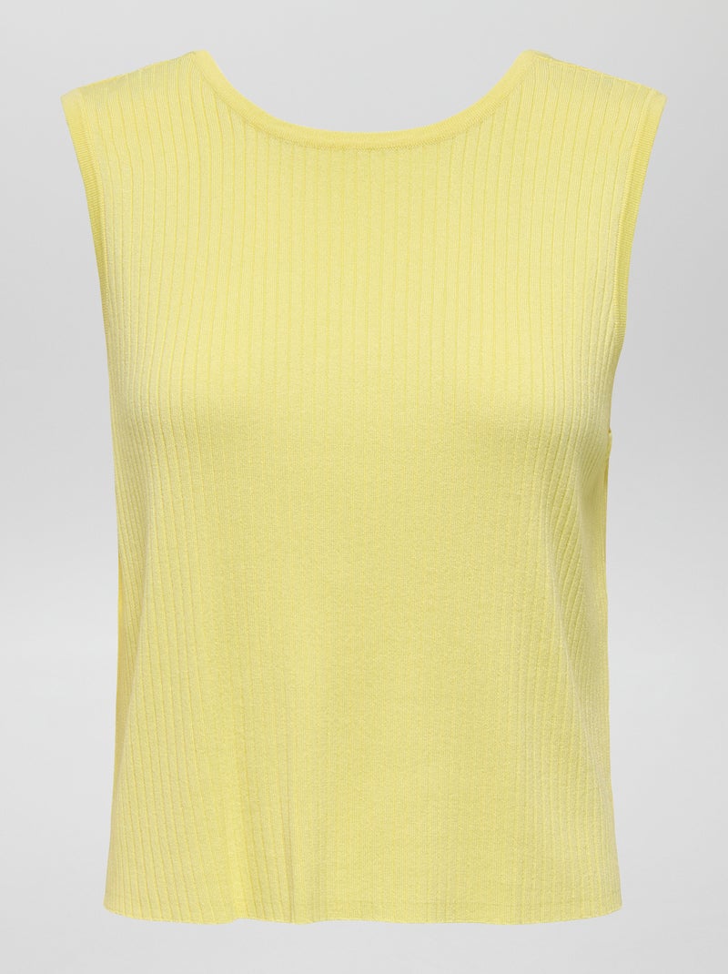 T-shirt sem mangas 'JDY' AMARELO - Kiabi