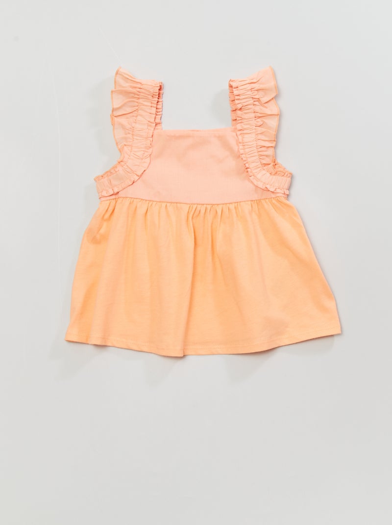 T-shirt sem mangas LARANJA - Kiabi
