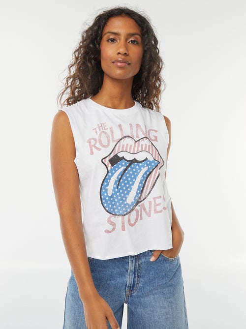 T-shirt sem mangas 'Rolling Stones' - Kiabi