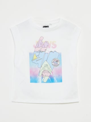 T-shirt sem mangas 'Tubarão'