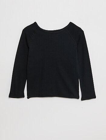 T-shirt sem sentido de manga comprida - coleção fácil de vestir