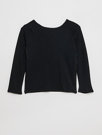 T-shirt sem sentido de manga comprida - coleção fácil de vestir