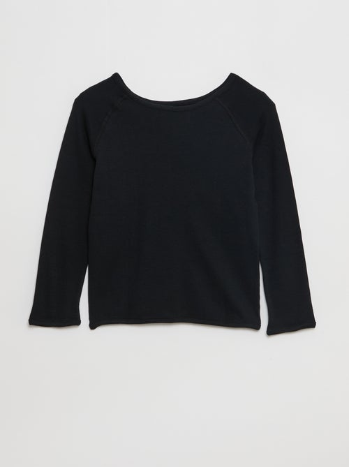 T-shirt sem sentido de manga comprida - coleção fácil de vestir - Kiabi T-shirt sem sentido de manga comprida - coleção fácil de vestir - Kiabi