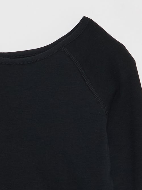 T-shirt sem sentido de manga comprida - coleção fácil de vestir - Kiabi T-shirt sem sentido de manga comprida - coleção fácil de vestir - Kiabi