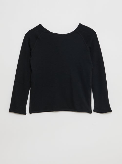 T-shirt sem sentido de manga comprida - coleção fácil de vestir - Kiabi T-shirt sem sentido de manga comprida - coleção fácil de vestir - Kiabi