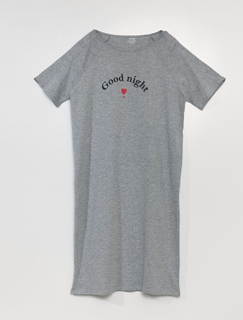 T-shirt semi-comprida com molas de pressão nos ombros - So Easy - Kiabi