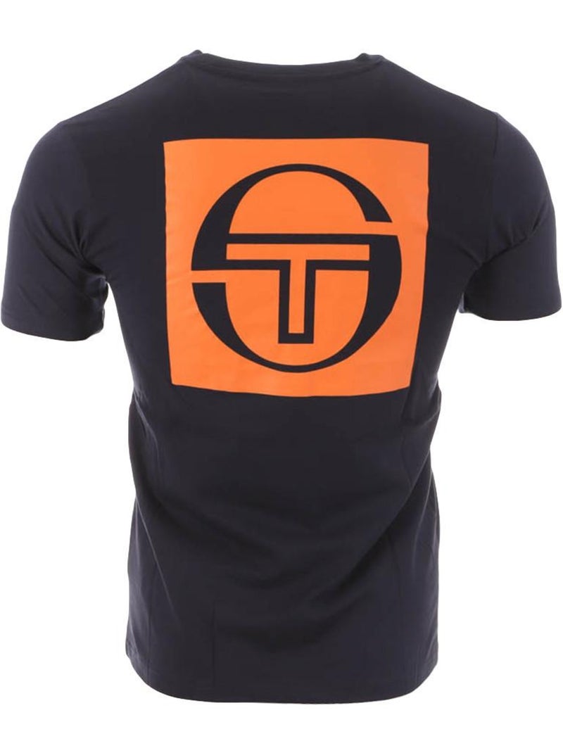 T-shirt sergio tacchini squared para homem azul-marinho/laranja Azul-marinho - Kiabi