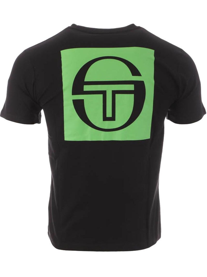 T-shirt Sergio Tacchini Squared para Homem Preto/Verde Preto - Kiabi