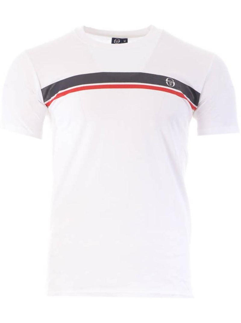 T-shirt Sergio Tacchini Stripe A para Homem Branco/Azul-Marinho Branco / Preto / Vermelho - Kiabi
