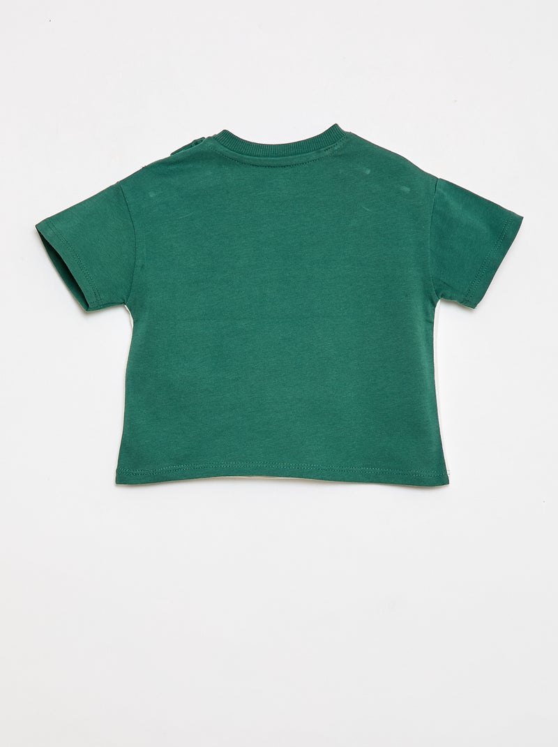 T-shirt 'Simba' com bolso no peito 'Disney' Verde - Kiabi