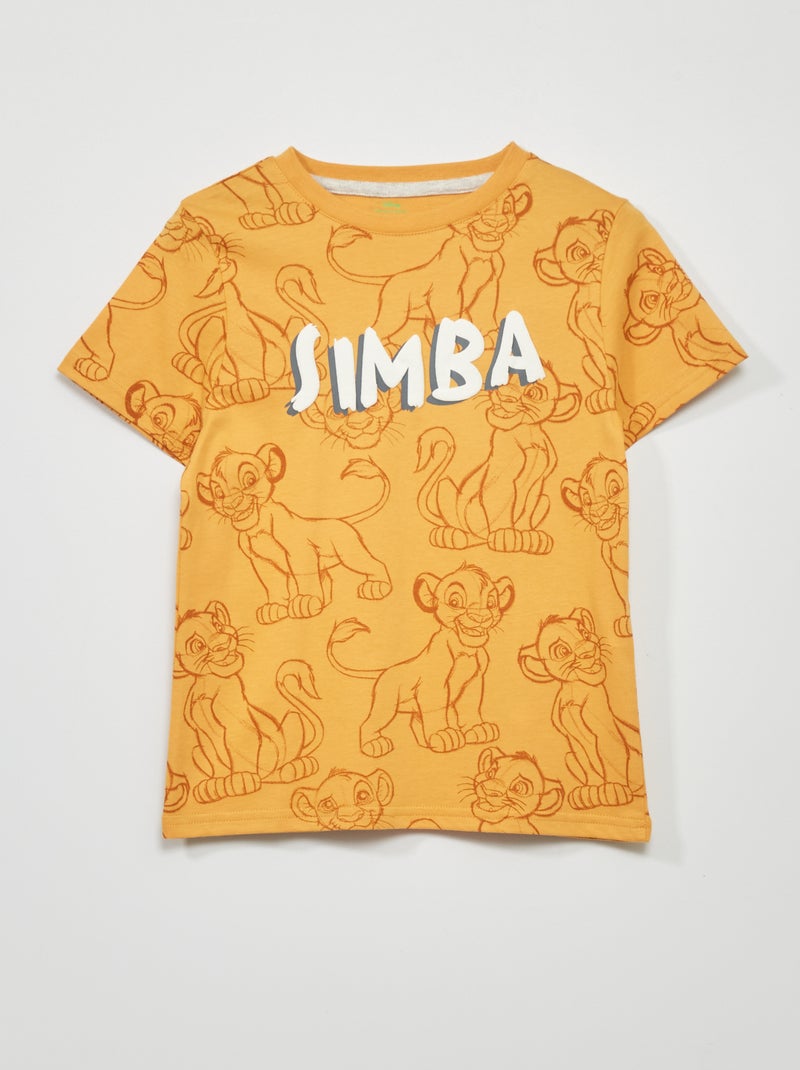 T-shirt 'Simba' de manga curta AMARELO - Kiabi