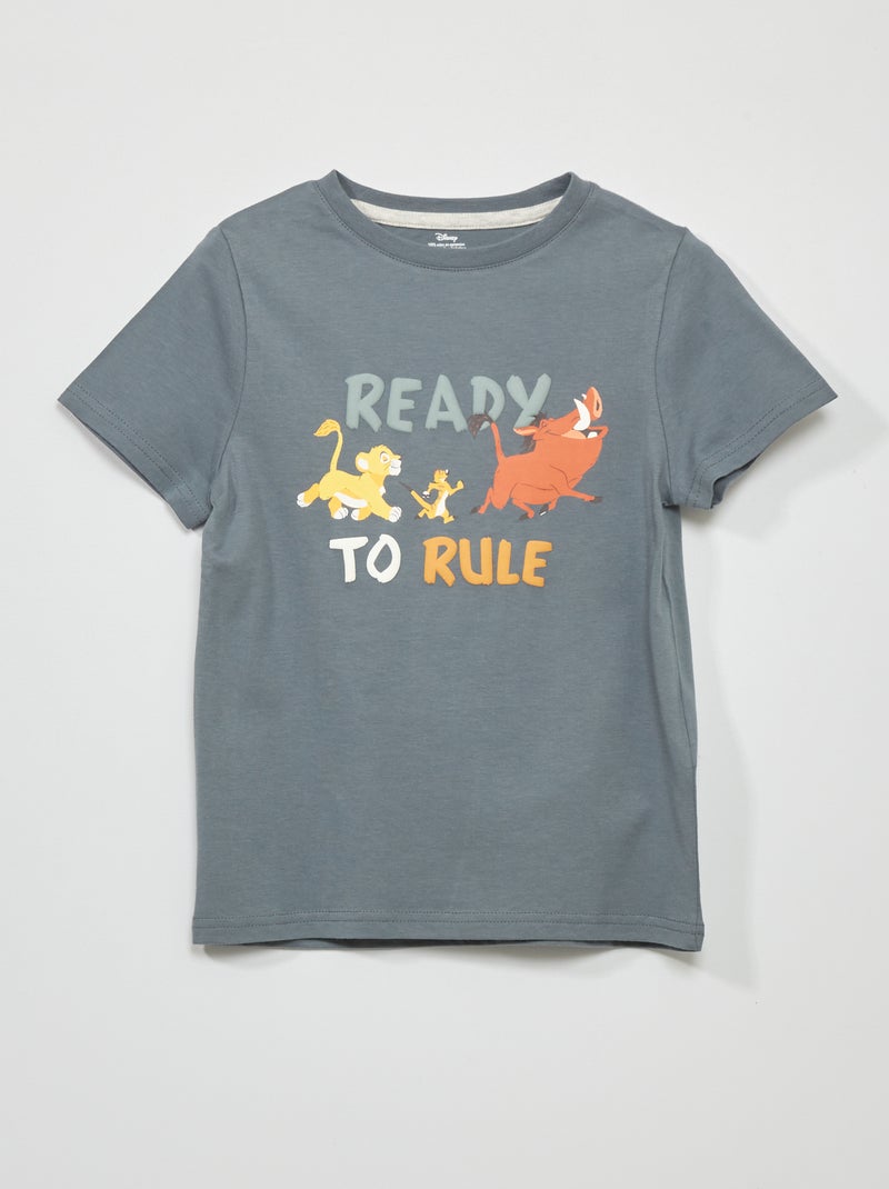 T-shirt 'Simba' de manga curta CINZA - Kiabi
