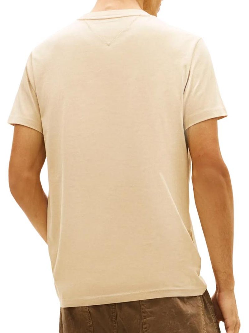 T-Shirt Slim Bege para Homem Tommy Hilfiger Bege - Kiabi