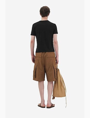 T-shirt slim fit com decote redondo e botões giesto