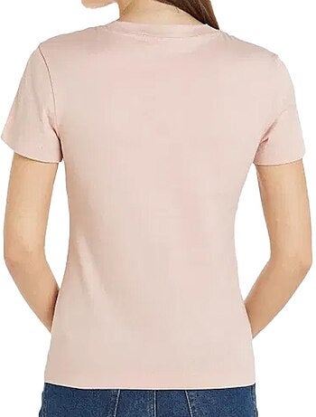 T-shirt Calvin Klein Jeans Monologo Slim para Mulher Preto