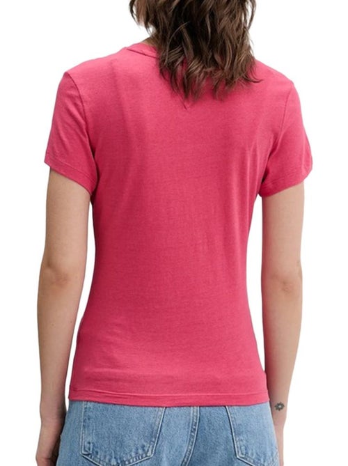 T-Shirt Slim Rosa com Logótipo Tommy Hilfiger para Mulher - Kiabi T-Shirt Slim Rosa com Logótipo Tommy Hilfiger para Mulher - Kiabi