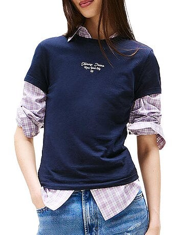T-Shirt Slim Tommy Hilfiger com Logótipo para Mulher
