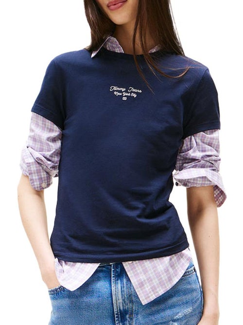 T-Shirt Slim Tommy Hilfiger com Logótipo para Mulher - Kiabi T-Shirt Slim Tommy Hilfiger com Logótipo para Mulher - Kiabi
