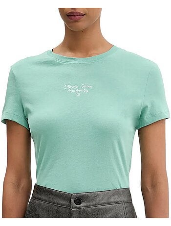 T-shirt slim tommy hilfiger com logótipo para mulher