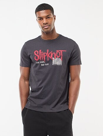 T-shirt 'Slipknot' de manga curta e gola redonda