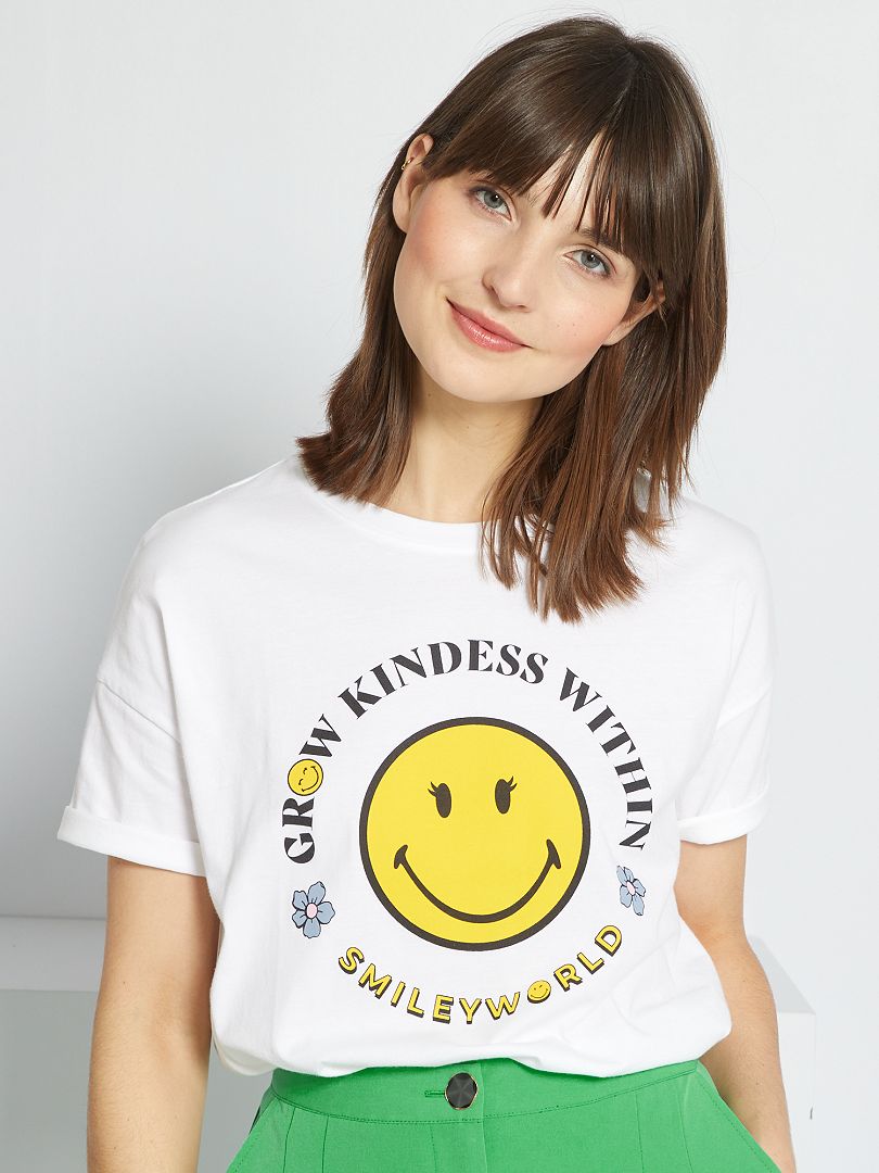 T shirt Smiley em jersey