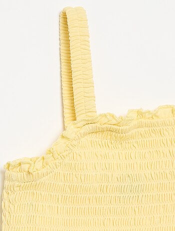 T-shirt smockada de alças