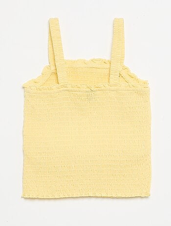 T-shirt smockada de alças