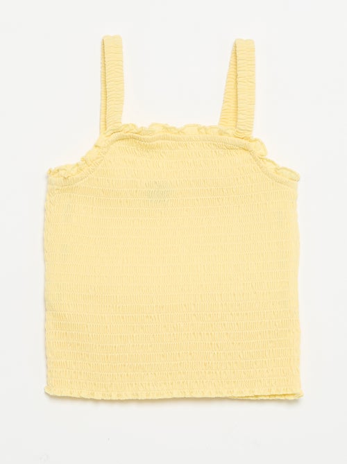T-shirt smockada de alças - Kiabi