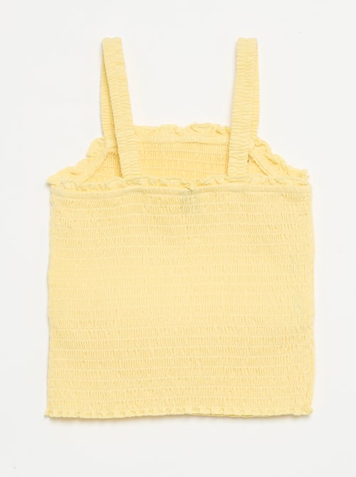 T-shirt smockada de alças - Kiabi