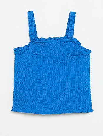 T-shirt smockada de alças