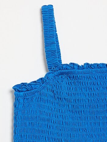 T-shirt smockada de alças