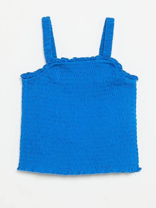 T-shirt smockada de alças - Kiabi