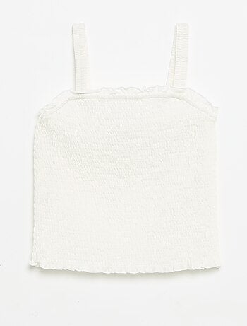 T-shirt smockada de alças