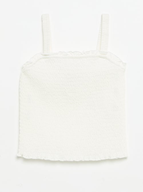 T-shirt smockada de alças - Kiabi
