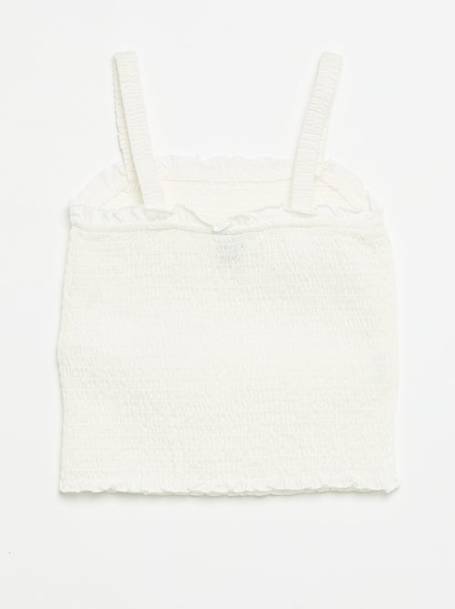 T-shirt smockada de alças - Kiabi