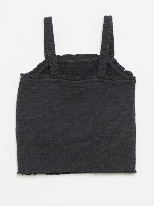 T-shirt smockada de alças - Kiabi