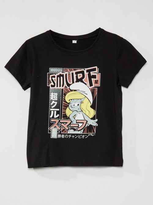 T-shirt 'Smurfina' de manga curta - Kiabi