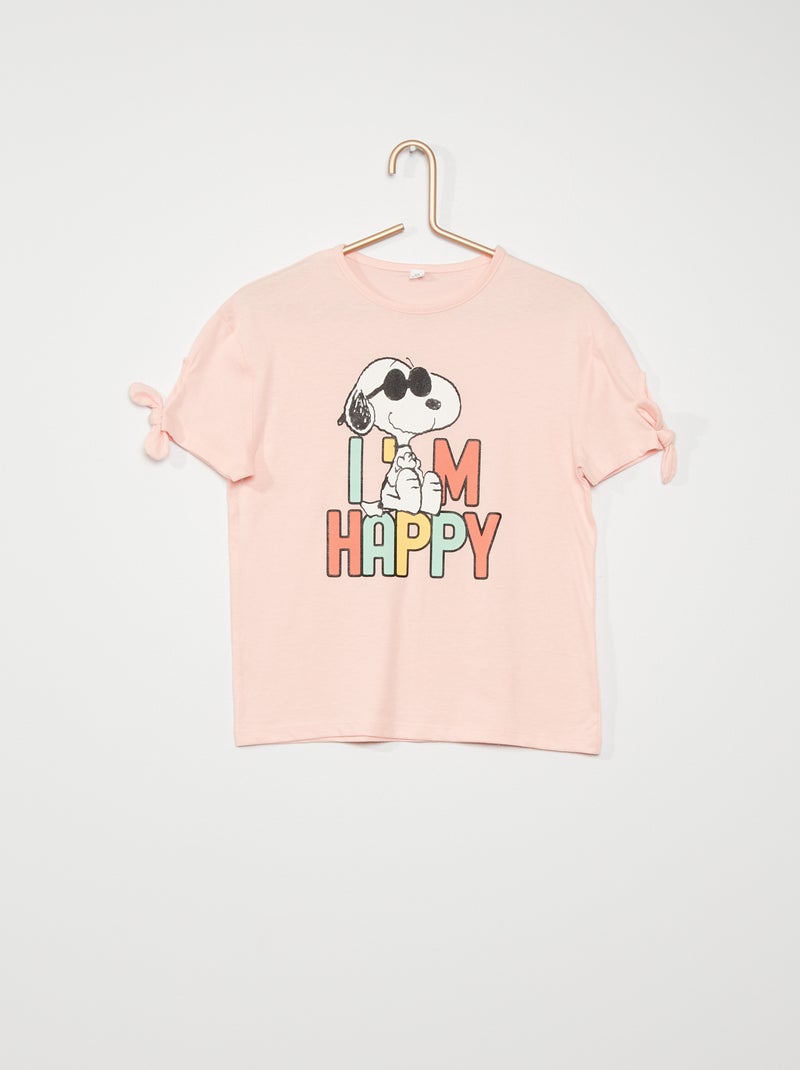 T-shirt 'Snoopy' Rosa - Kiabi