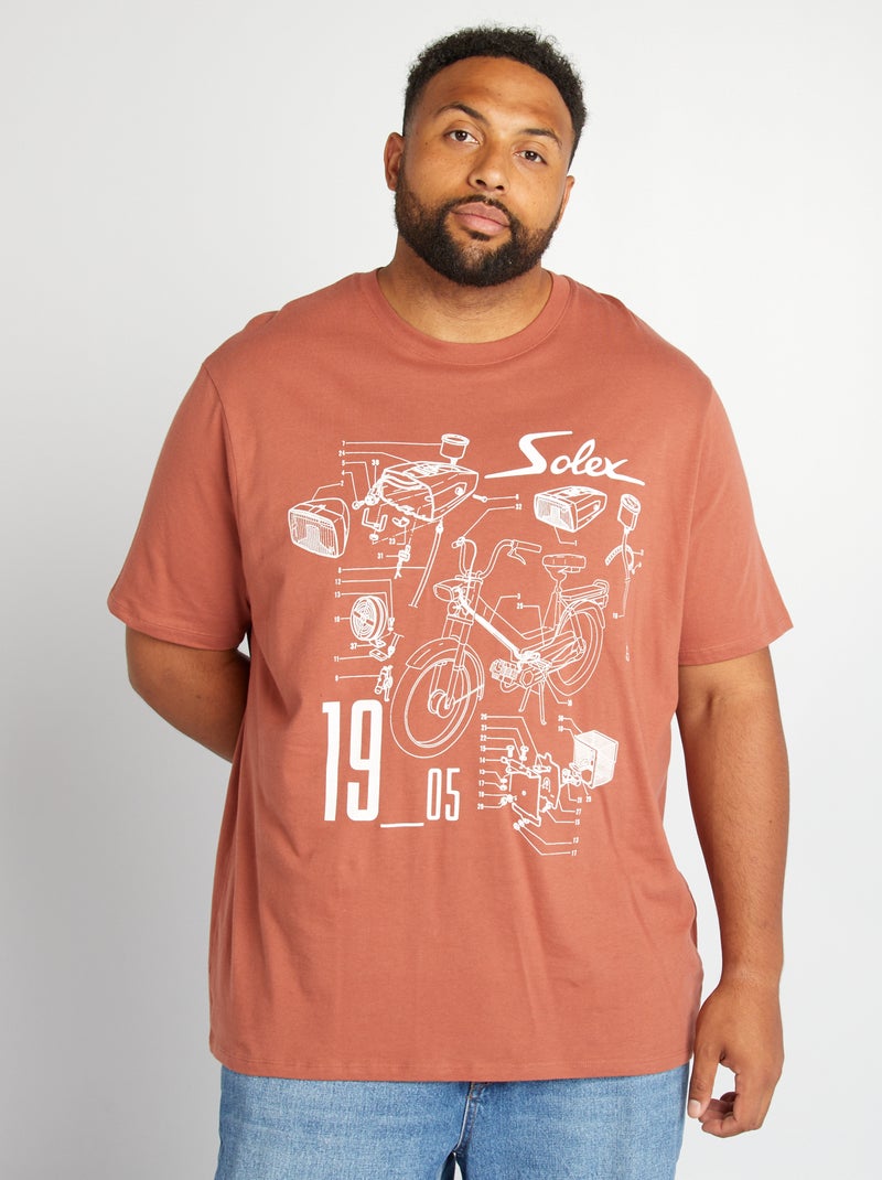 T-shirt 'Solex' de manga curta ROSA - Kiabi