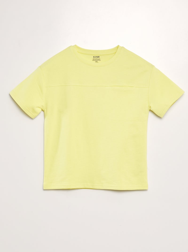 T-shirt solta Amarelo - Kiabi