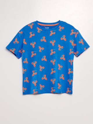 T-shirt solta estampada