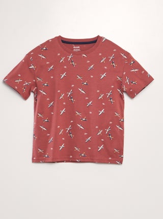 T-shirt solta estampada