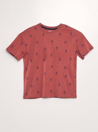 T-shirt solta estampada