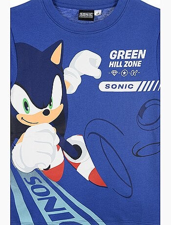 T-shirt sonic azul menino | licença oficial