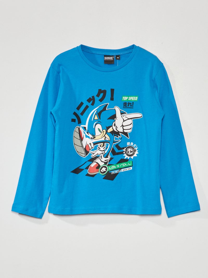 T-shirt 'Sonic' de manga curta Azul - Kiabi